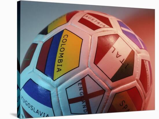 Close-up of a Soccer Ball-null-Stretched Canvas