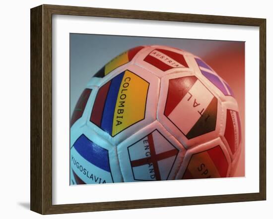 Close-up of a Soccer Ball-null-Framed Premium Photographic Print