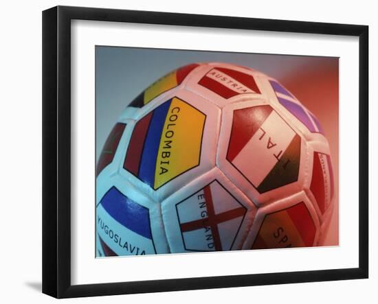 Close-up of a Soccer Ball-null-Framed Premium Photographic Print