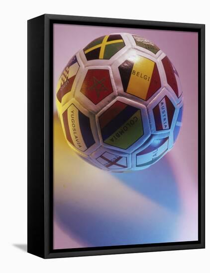 Close-up of a Soccer Ball-null-Framed Stretched Canvas