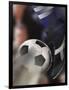 Close-up of a Soccer Player Kicking a Soccer Ball-null-Framed Photographic Print