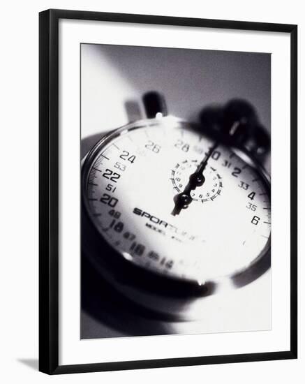 Close-up of a Stopwatch-null-Framed Photographic Print