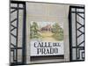 Close-Up of a Tile Street Sign, Calle Del Prado, Centro, Madrid, Spain-Richard Nebesky-Mounted Photographic Print