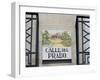 Close-Up of a Tile Street Sign, Calle Del Prado, Centro, Madrid, Spain-Richard Nebesky-Framed Photographic Print
