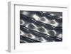 Close up of a wavy metal facade-John Gollings-Framed Photo