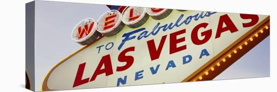 Close-up of a Welcome Sign, Las Vegas, Nevada, USA-null-Stretched Canvas