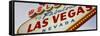 Close-up of a Welcome Sign, Las Vegas, Nevada, USA-null-Framed Stretched Canvas