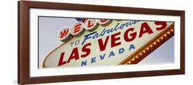 Close-up of a Welcome Sign, Las Vegas, Nevada, USA-null-Framed Premium Photographic Print