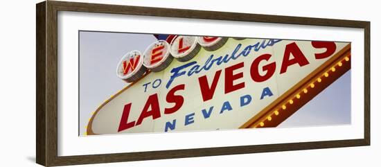 Close-up of a Welcome Sign, Las Vegas, Nevada, USA-null-Framed Photographic Print