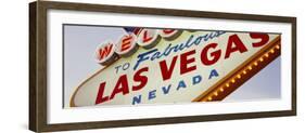 Close-up of a Welcome Sign, Las Vegas, Nevada, USA-null-Framed Photographic Print