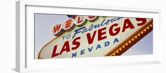Close-up of a Welcome Sign, Las Vegas, Nevada, USA-null-Framed Photographic Print