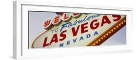 Close-up of a Welcome Sign, Las Vegas, Nevada, USA-null-Framed Photographic Print