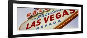 Close-up of a Welcome Sign, Las Vegas, Nevada, USA-null-Framed Photographic Print