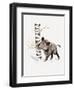 Close-Up of a Wild Boar Rubbing His Neck on a Tree Trunk (Sus Scrofa)-null-Framed Giclee Print