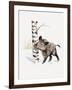 Close-Up of a Wild Boar Rubbing His Neck on a Tree Trunk (Sus Scrofa)-null-Framed Giclee Print