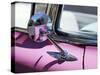 Close-Up of a Wing Mirror and Reflection on a Pink Cadillac Car-Mark Chivers-Stretched Canvas