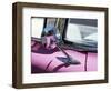Close-Up of a Wing Mirror and Reflection on a Pink Cadillac Car-Mark Chivers-Framed Photographic Print