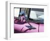 Close-Up of a Wing Mirror and Reflection on a Pink Cadillac Car-Mark Chivers-Framed Photographic Print