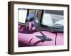 Close-Up of a Wing Mirror and Reflection on a Pink Cadillac Car-Mark Chivers-Framed Photographic Print