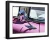 Close-Up of a Wing Mirror and Reflection on a Pink Cadillac Car-Mark Chivers-Framed Photographic Print