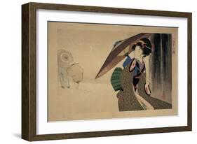 Close-Up of a Woman Holding a Parasol-null-Framed Giclee Print