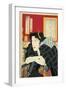 Close-Up of a Woman Holding a Pipe-null-Framed Giclee Print