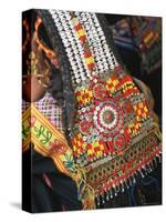 Close-up of a Woman's Headdress, Kalash Ku'Pa, Joshi (Spring Festival), Bumburet Valley, Pakistan-Upperhall Ltd-Stretched Canvas