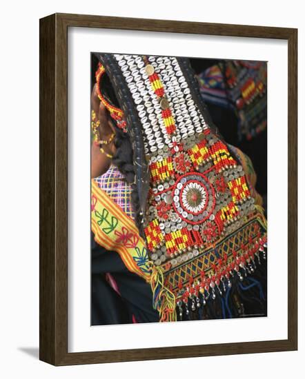 Close-up of a Woman's Headdress, Kalash Ku'Pa, Joshi (Spring Festival), Bumburet Valley, Pakistan-Upperhall Ltd-Framed Photographic Print