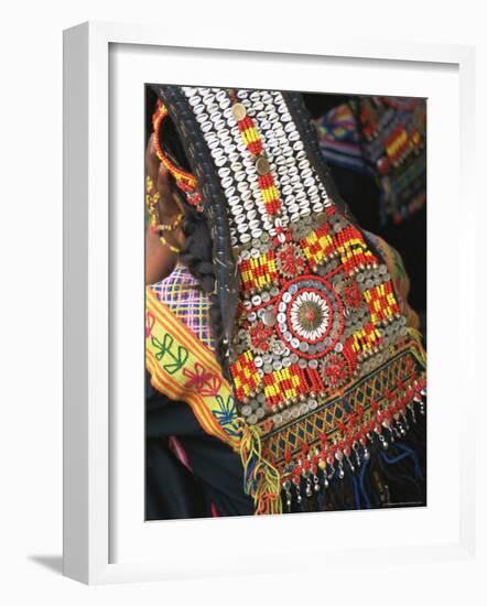 Close-up of a Woman's Headdress, Kalash Ku'Pa, Joshi (Spring Festival), Bumburet Valley, Pakistan-Upperhall Ltd-Framed Photographic Print