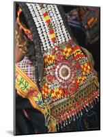 Close-up of a Woman's Headdress, Kalash Ku'Pa, Joshi (Spring Festival), Bumburet Valley, Pakistan-Upperhall Ltd-Mounted Photographic Print