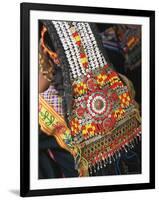 Close-up of a Woman's Headdress, Kalash Ku'Pa, Joshi (Spring Festival), Bumburet Valley, Pakistan-Upperhall Ltd-Framed Photographic Print