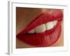 Close-up of a Woman's Mouth Showing Healthy Teeth-Phil Jude-Framed Photographic Print