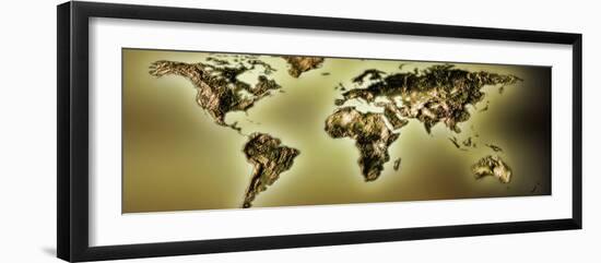 Close-Up of a World Map-null-Framed Photographic Print