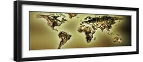 Close-Up of a World Map-null-Framed Photographic Print