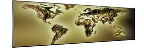 Close-Up of a World Map-null-Mounted Photographic Print