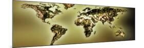 Close-Up of a World Map-null-Mounted Photographic Print