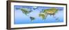 Close-Up of a World Map-null-Framed Photographic Print