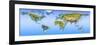 Close-Up of a World Map-null-Framed Photographic Print