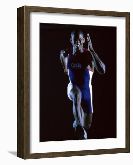 Close-up of a Young Man Running-null-Framed Photographic Print