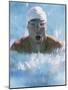 Close-up of a Young Man Swimming the Breaststroke-null-Mounted Photographic Print