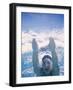 Close-up of a Young Man Swimming Underwater-null-Framed Photographic Print