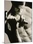 Close-up of a Young Man Working Out with a Dumbbell-null-Mounted Photographic Print