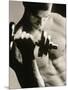 Close-up of a Young Man Working Out with a Dumbbell-null-Mounted Photographic Print