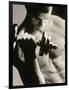 Close-up of a Young Man Working Out with a Dumbbell-null-Framed Photographic Print