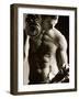 Close-up of a Young Man Working Out with Dumbbells-null-Framed Photographic Print