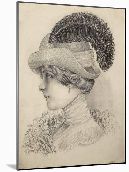 Close-Up of a Young Woman, Austria-null-Mounted Giclee Print