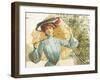 Close-Up of a Young Woman Holding an Umbrella, Austria-null-Framed Giclee Print