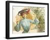 Close-Up of a Young Woman Holding an Umbrella, Austria-null-Framed Giclee Print