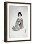 Close-Up of a Young Woman Sitting-null-Framed Giclee Print