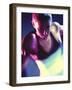 Close-up of a Young Woman Wearing Boxing Gloves-null-Framed Photographic Print